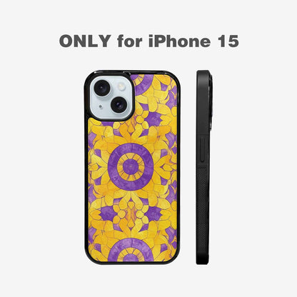 iPhone 15 Case — Intersex Flag Color Theme Small Rainbow, Unique Phone Case Design