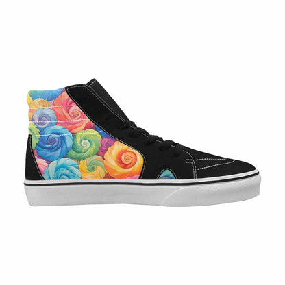 MEN'S Tie Dye Swirls Tie High Top Canvas Grunge Shoes