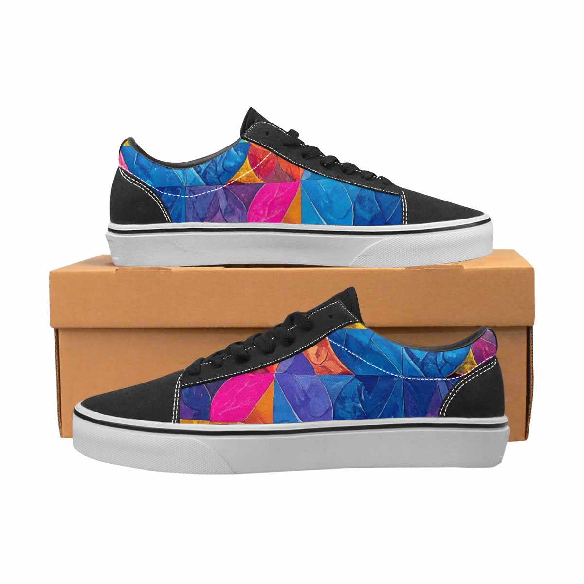 MEN'S Pansexual Flag Color Canvas Lace-Up Vivid Shoes
