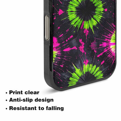 iPhone 16 Pro Case — Acid Wash Tie Dye Neon, Custom Art Phone Cover