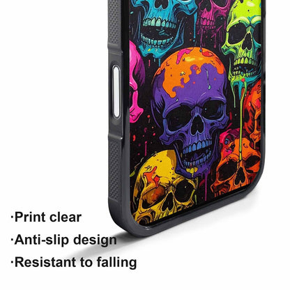 iPhone 17 Air Case — Vibrant Camo Of Skeletons Neon Camo, Custom Art Phone Cover