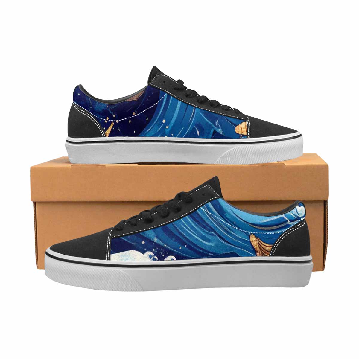 WOMEN'S Ocean Wave Canvas Lace-Up Neon Fantasy Sneakers