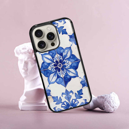 iPhone 16 Pro Case — Mexican Talavera Tile Pattern Floral Geometric, Custom Printed Phone Case
