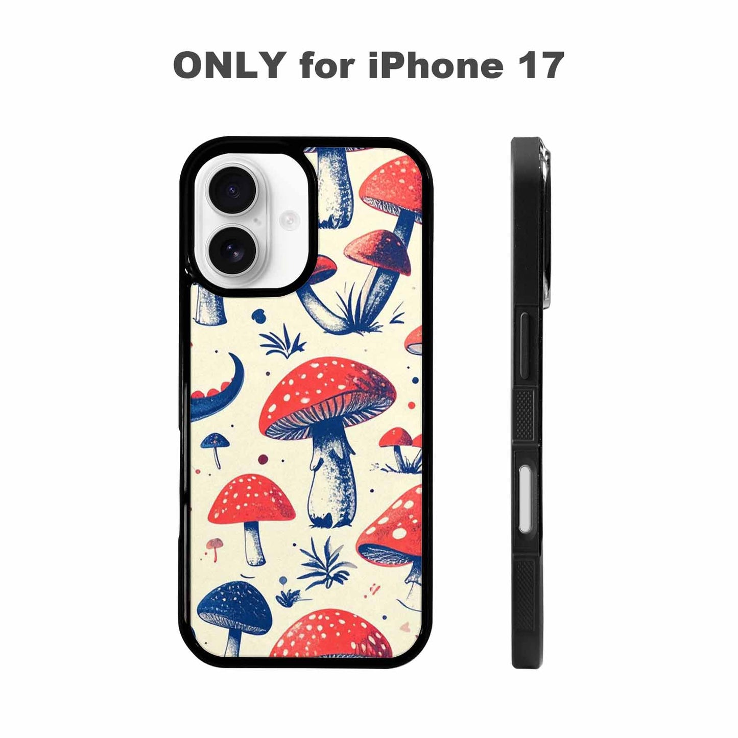 iPhone 17 Case — Vintage Dinosaurs Mushroom Retro Vintage, Customized Protective Case