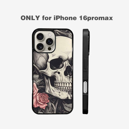 iPhone 16 Pro Max Case — 20 Skulls Overlapping Seamless Tileable Pattern, Original Design Phone Case