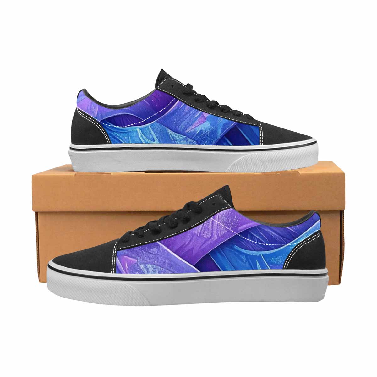 WOMEN'S Bisexual Flag Color Canvas Lace-Up Vivid Shoes