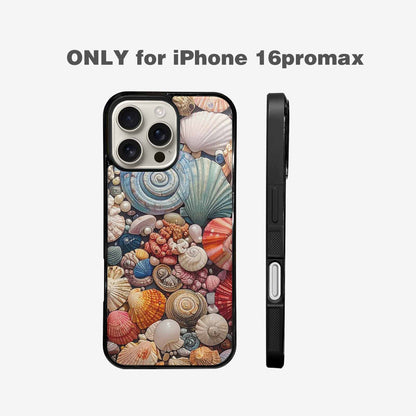 iPhone 16 Pro Max Case — Seashell Collage Seashell Collage Pattern Hundreds, Custom Print Case Cover