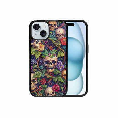 iPhone 15 Case — Skulls Botanicalskulls Pattern, Personalized Phone Case