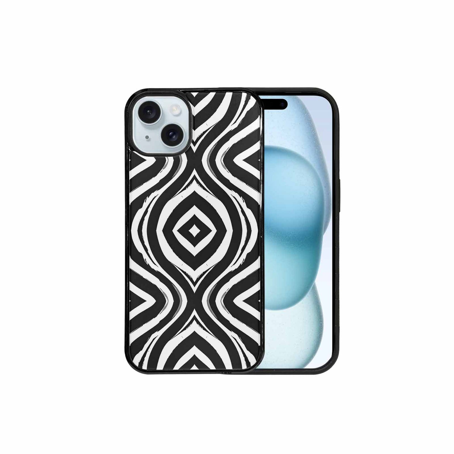 iPhone 15 Plus Case — Classic Zebra Print Custom, Custom Print Case Cover