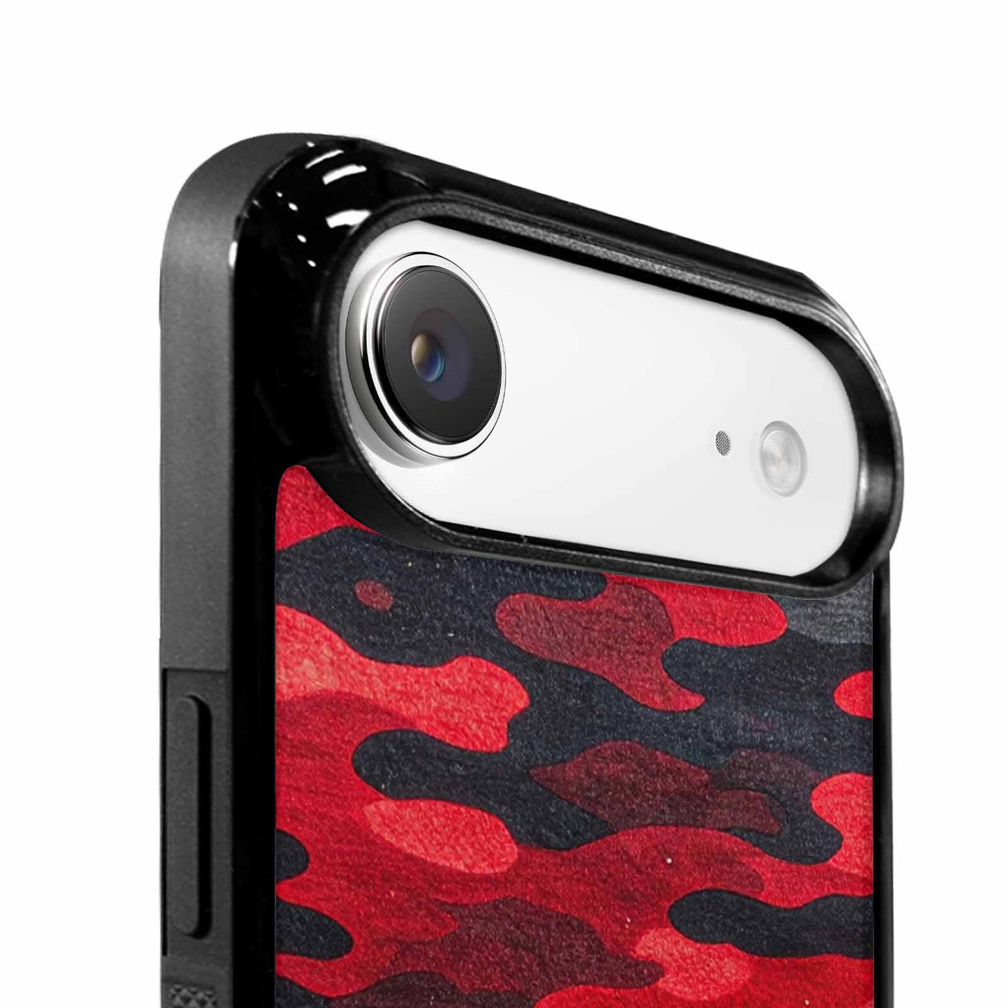 iPhone 17 Air Case — Tactical Camo Red Black Custom Camo, Personalized Phone Case