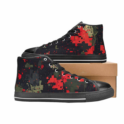 MEN'S Military Camouflage Blotch High Top Canvas Vivid Custom Sneakers