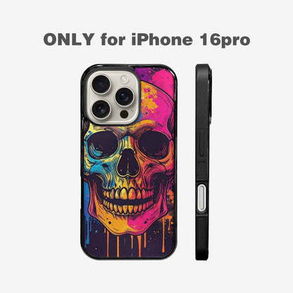 iPhone 16 Pro Case — Skulls Splatter Comic, Original Design Phone Case