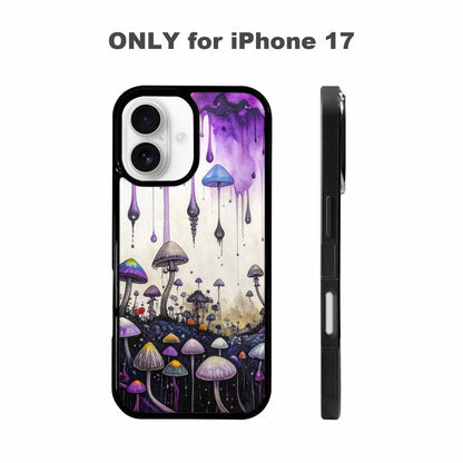 iPhone 17 Case — Black &amp; Purple Ink Original Art, Unique Phone Case Design