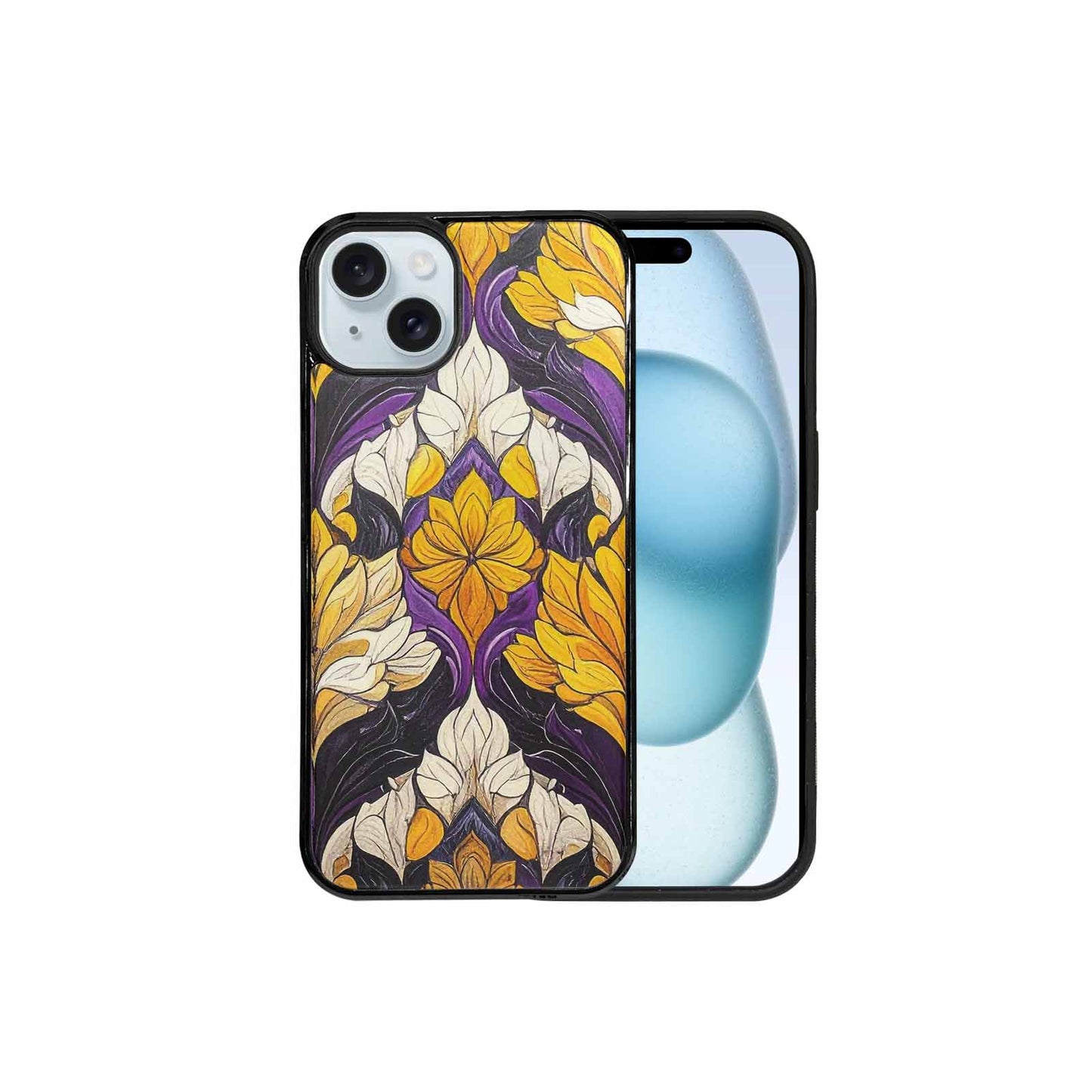 iPhone 15 Plus Case — Nonbinary Flag Color Theme Small Rainbow, Customized Protective Case