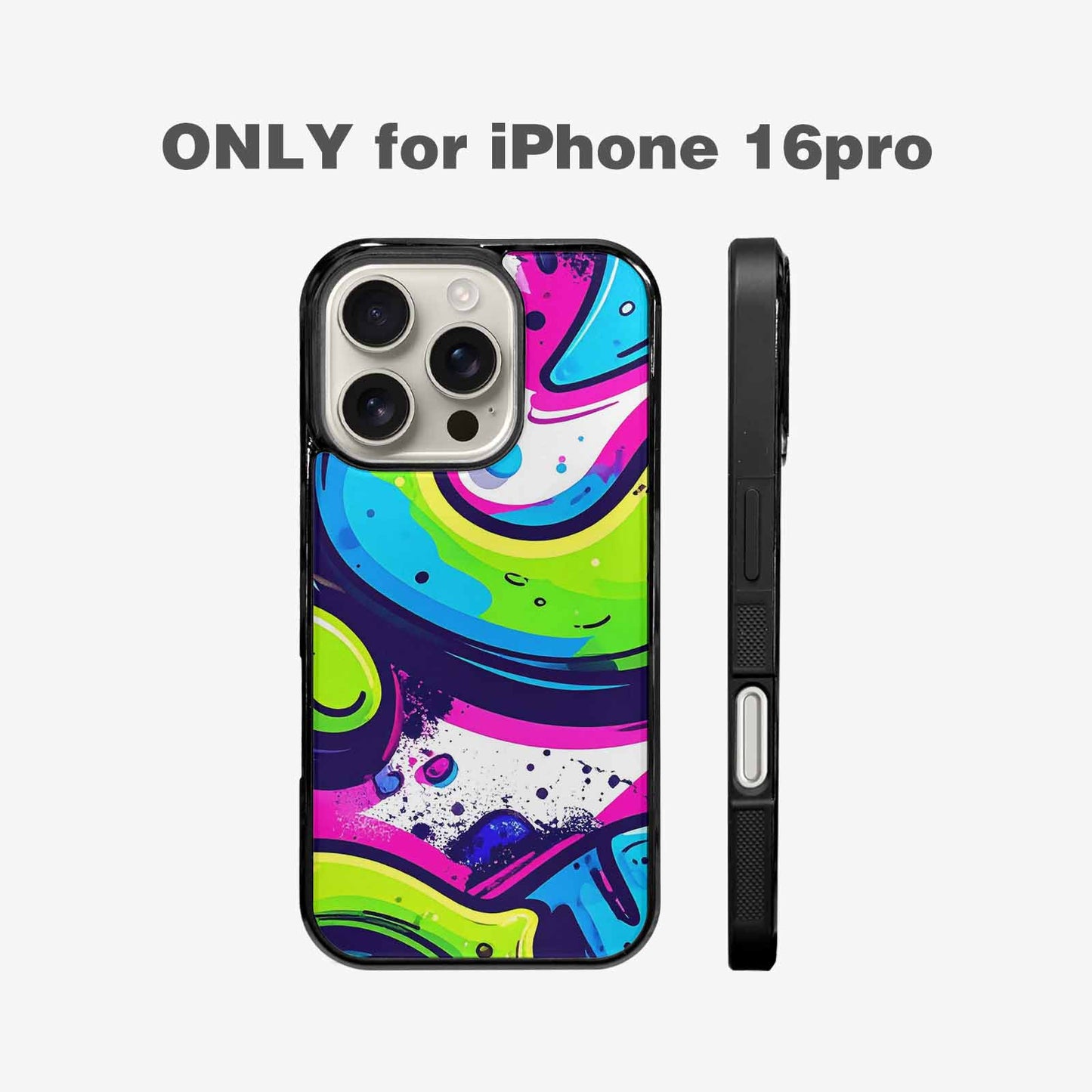 iPhone 16 Pro Case — Acid Wash Cartoon, Unique Phone Case Design