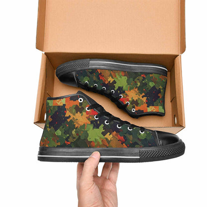 MEN'S Military Camouflage Blotch High Top Canvas Cottagecore Shoes