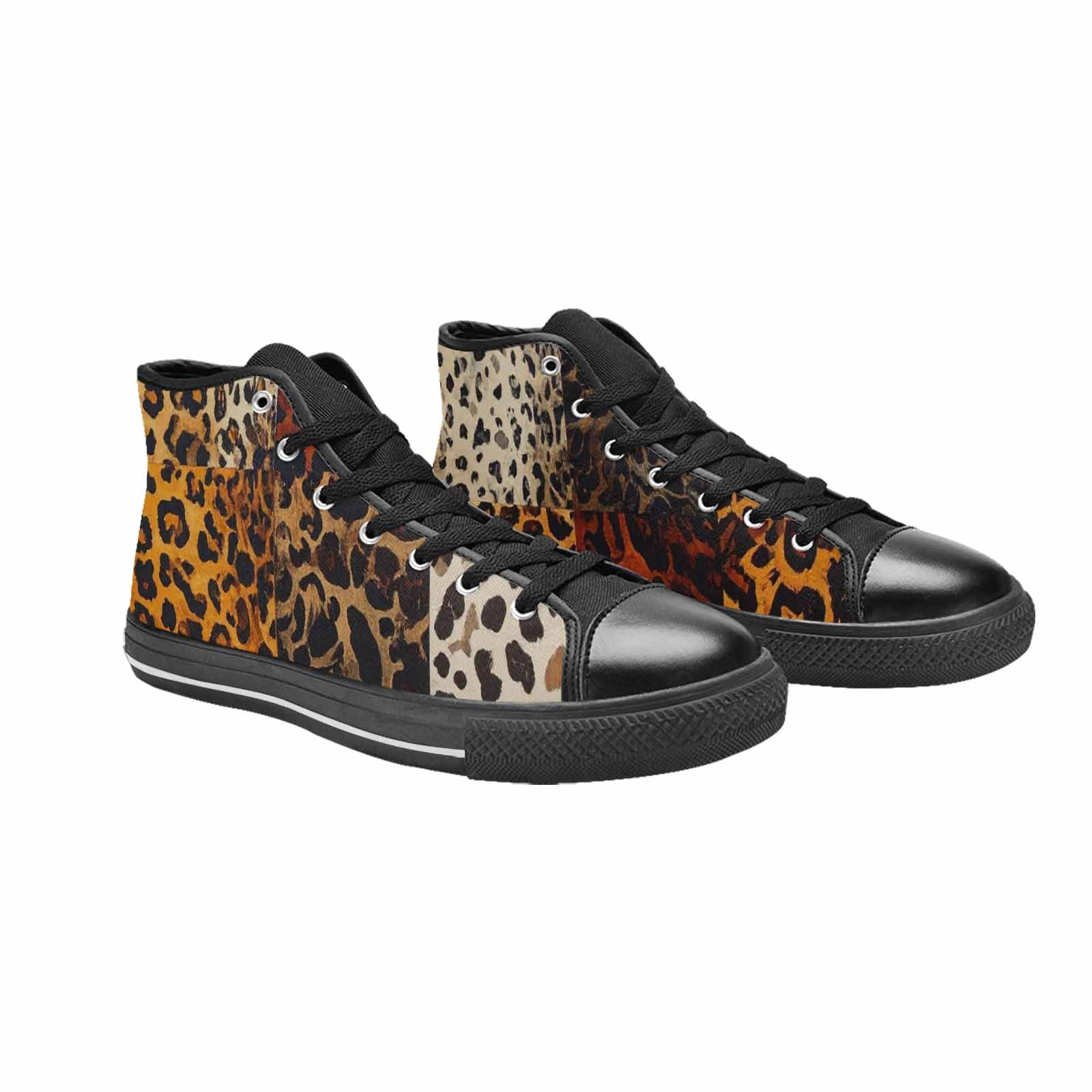 MEN'S Animal Print High Top Canvas Neon Fantasy Custom Sneakers