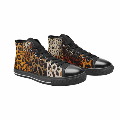 MEN'S Animal Print High Top Canvas Neon Fantasy Custom Sneakers