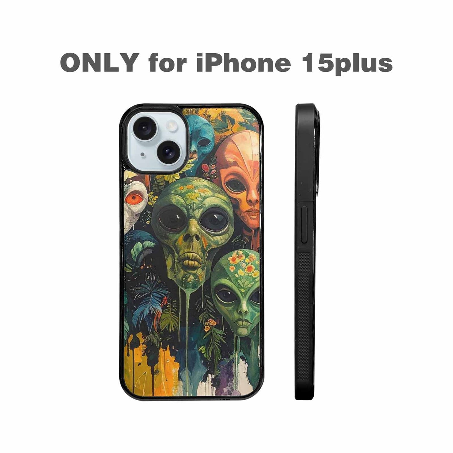 iPhone 15 Plus Case — Aliens Pattern Hundreds Of Sma Bav, Personalized Phone Case