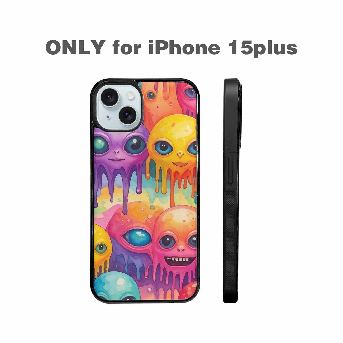 iPhone 15 Plus Case — Aliens Tie Dyemelting Aliens P, Custom Designed Case Cover