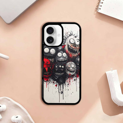 iPhone 17 Case — Black &amp; Red Ink Cartoon Cute, Unique Phone Case Design