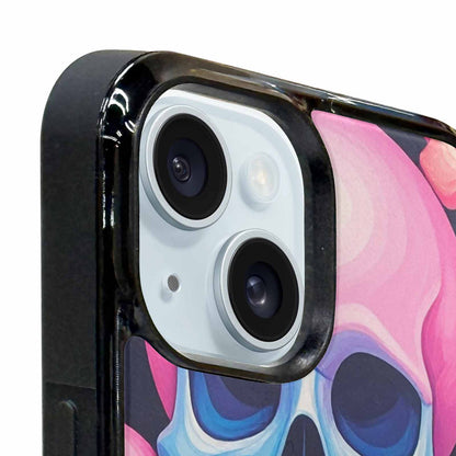 iPhone 15 Case — Dripping Candy Skulls, Personalized Phone Case