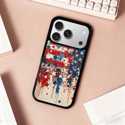 iPhone 17 Pro Case — Patriotic Stars And Stripes American Galaxy, Custom Phone Case