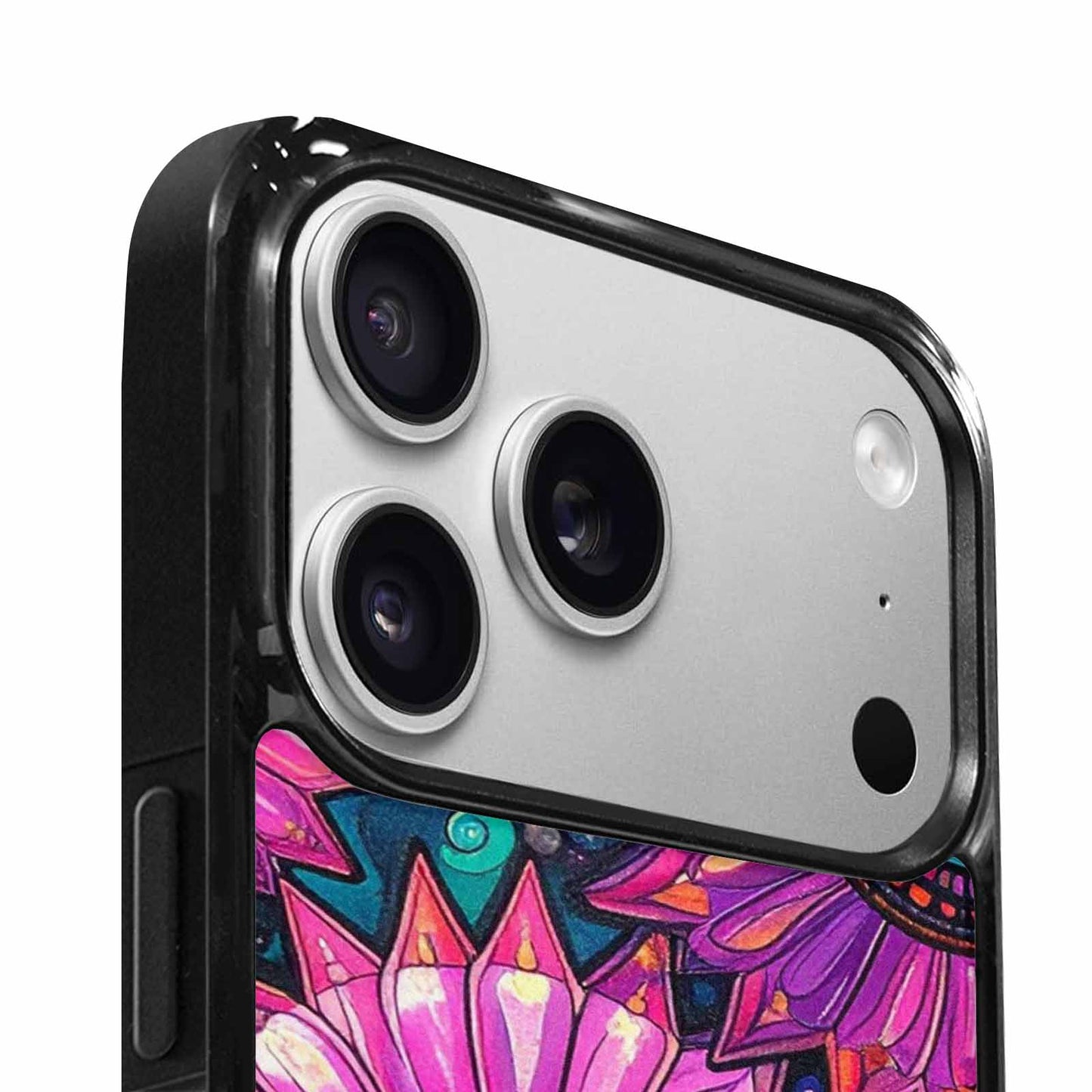 iPhone 17 Pro Max Case — Iridescent Fantasy Sun Original Art, Custom Printed Phone Case