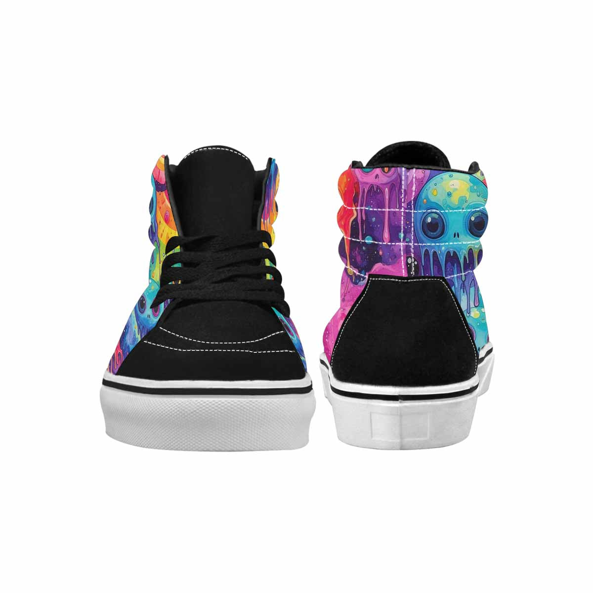 MEN'S Aliens  Tie Dye High Top Canvas Surreal Shoes