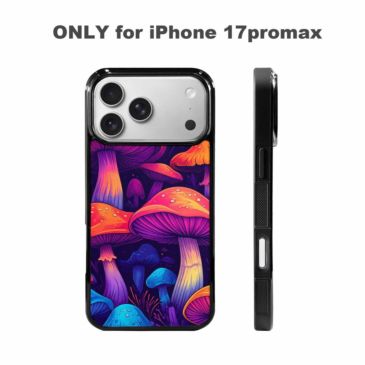 iPhone 17 Pro Max Case — Psychedelic Mushroom Cartoon Pattern Cartoon Cute, Custom Designed Case Cover