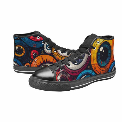 WOMEN'S Cartoon Eyeballs High Top Canvas Dreamcore Custom Shoes
