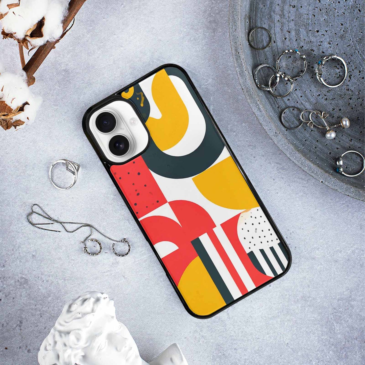 iPhone 16 Plus Case — 1990s Memphis Art Pattern, Original Design Phone Case