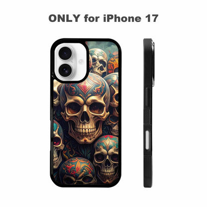 iPhone 17 Case — Skull Dark Art Gothic Print Gothic, Custom Made Phone Cover