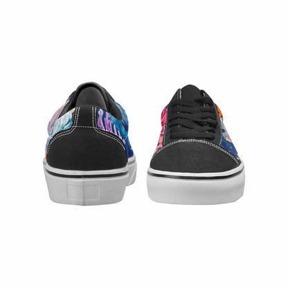 MEN'S Fish Scale Coral Canvas Lace-Up Aesthetic Shoes