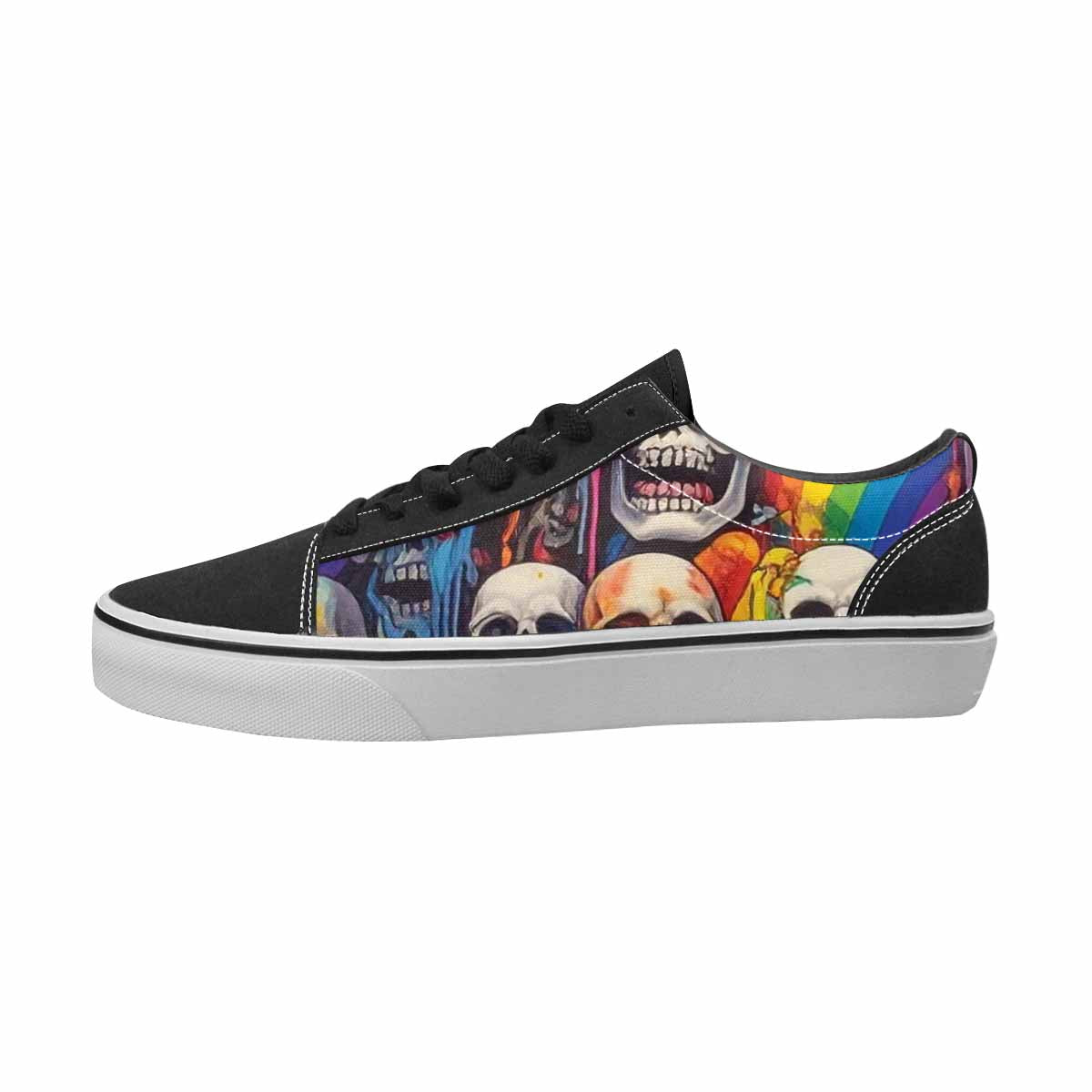 MEN'S Skulls Canvas Graphic Print Dreamcore Custom Printed Shoes