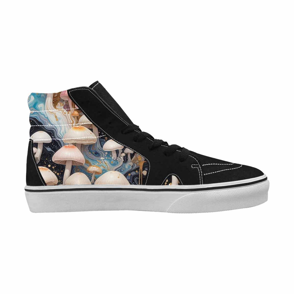 MEN'S Mushrooms High Top Canvas Wallpaper Art Sneakers