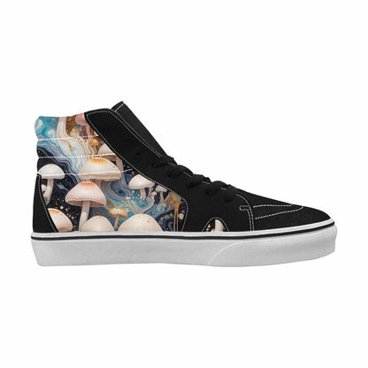 MEN'S Mushrooms High Top Canvas Wallpaper Art Sneakers