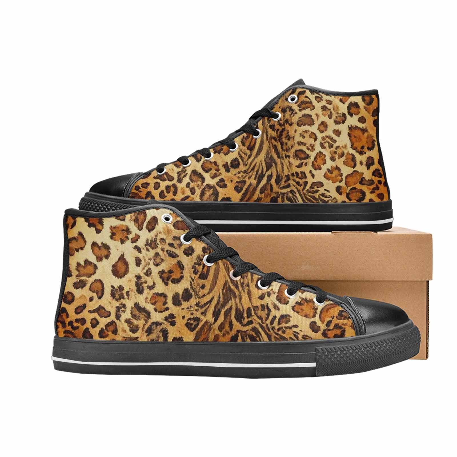 MEN'S Animal Print High Top Canvas Vivid Custom Sneakers