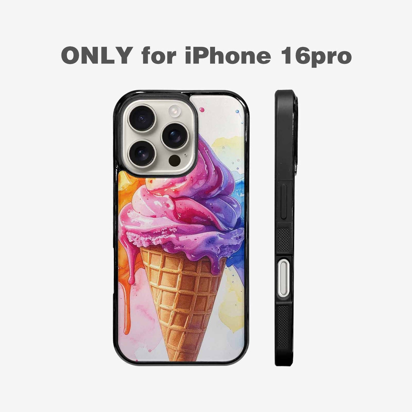iPhone 16 Pro Case — Melting Icecream Collage Custom Personalized Phone, Custom Print Case Cover