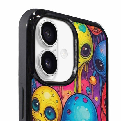 iPhone 17 Case — Melting Aliens Pattern Alien Scifi, Personalized Phone Case