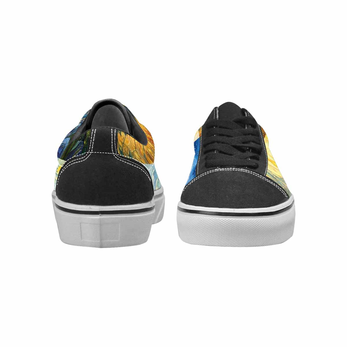 WOMEN'S Van Gogh-Style Swirl Canvas Lace-Up Dark Academia Sneakers