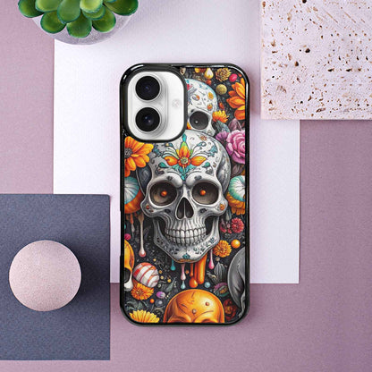 iPhone 16 Case — Greyscale Black And White Dark Black, Custom Art Phone Cover