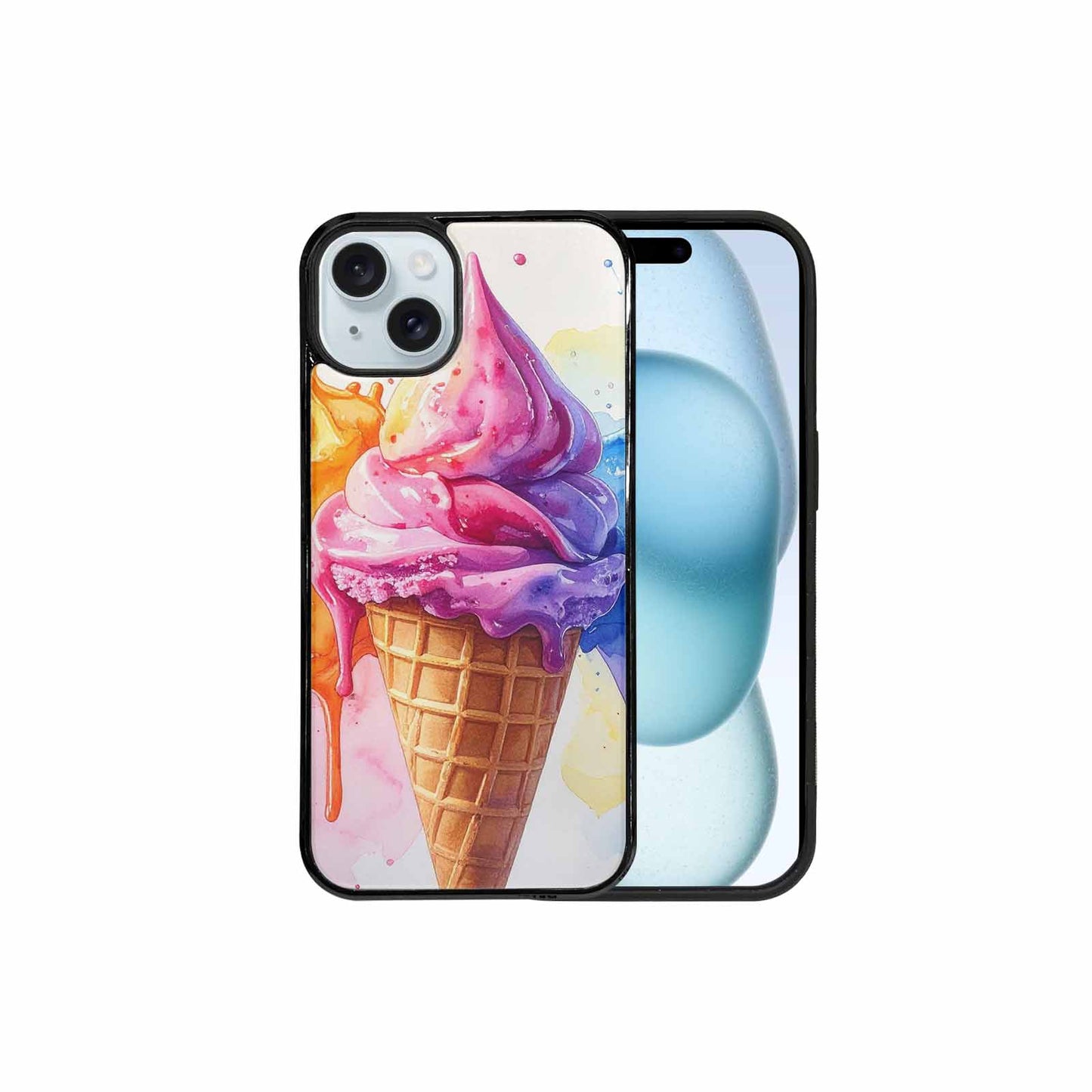 iPhone 15 Plus Case — Melting Icecream Collage Custom Personalized Phone, Personalized Phone Case