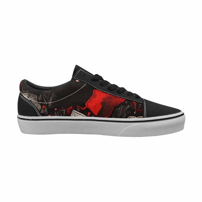 WOMEN'S Camo Patches Lace-Up Canvas Vivid Custom Sneakers