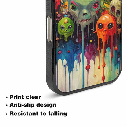 iPhone 16 Pro Case — Aliens Camomelting Aliens Patt E6l, Custom Print Case Cover