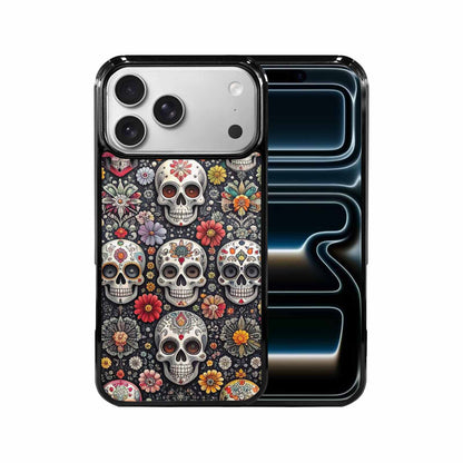 iPhone 17 Pro Max Case — Greyscale Black And White Gothic Skulls, Custom Designed Case Cover