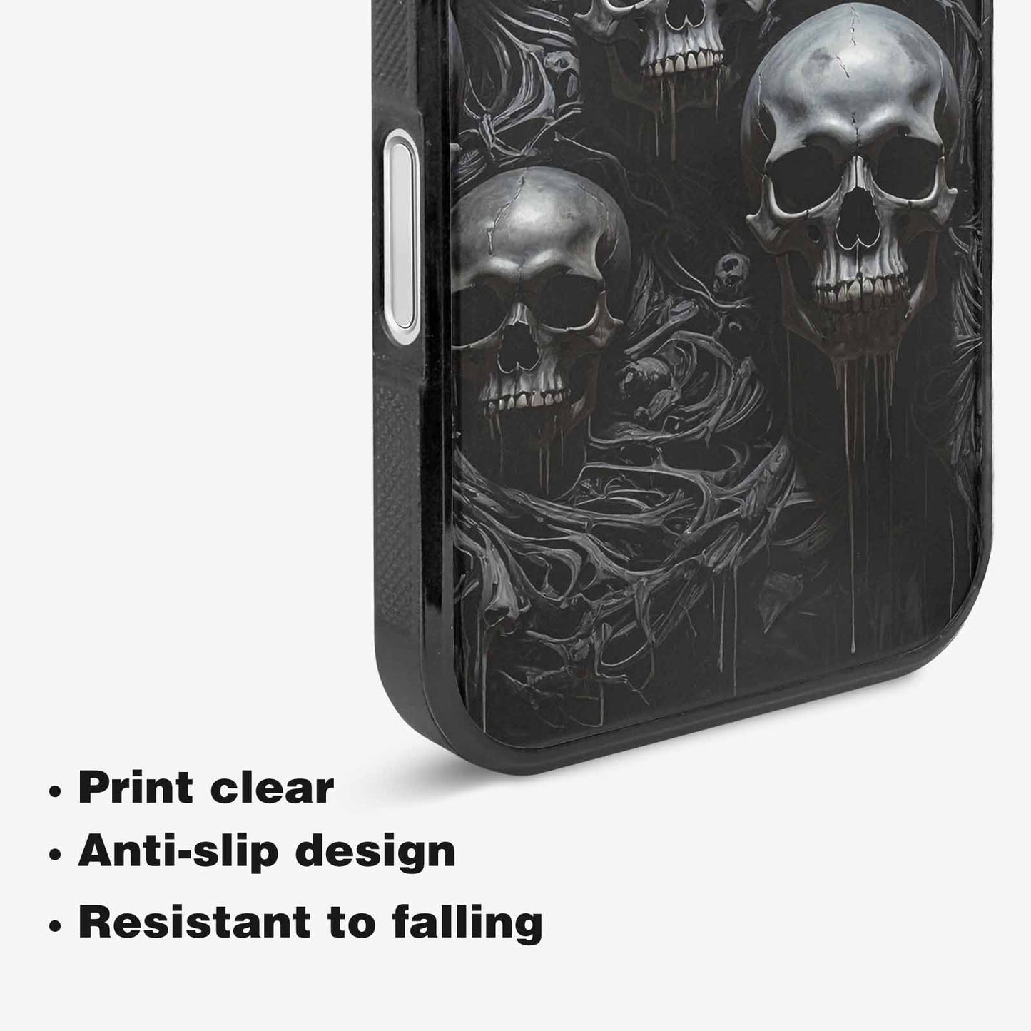 iPhone 16 Case — Grey Dark Black And Grey Tones, Custom Print Case Cover