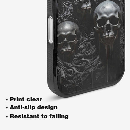 iPhone 16 Case — Grey Dark Black And Grey Tones, Custom Print Case Cover