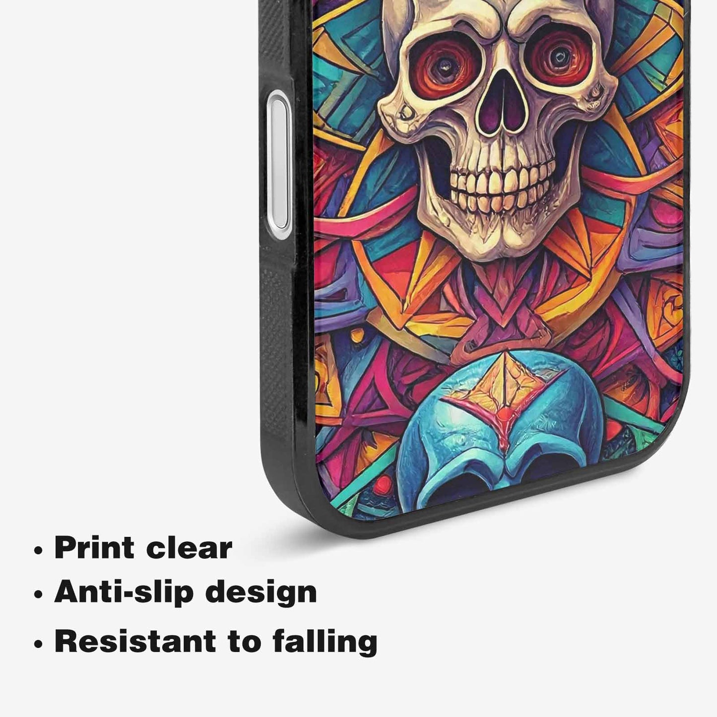 iPhone 16 Case — Sacred Geometry Lots Of Skulls Seamless, Custom Printed Phone Case