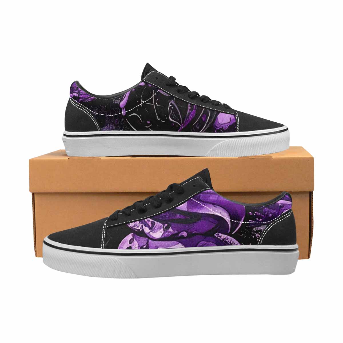 WOMEN'S Ice Cream Motif Lace-Up Canvas Surreal Shoes